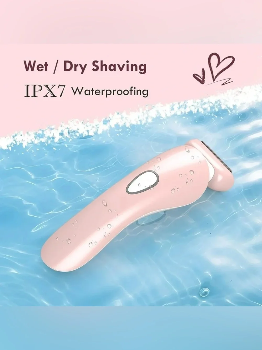 Electric Razor for Women Pink